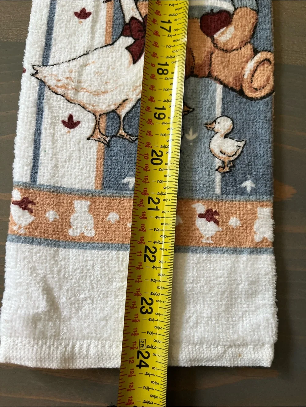 80s 90s Country Cottagecore Style Hand Towels Set of 2 Geese Bear NOS Vintage